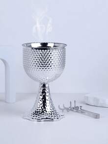 1 Peça/1 Conjunto Queimador de Incenso/Suporte de Incenso de Ferro Fundido Simples e Elegante. Com Tampa, Queimador de Aromaterapia, Decorações, Queimador de Bakhoor, Decoração para Casa.