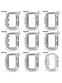 Buit In Tempered Glass Screen Protector- All Around Hard PC Protective Watch Case High Definition Ultra-Thin Cover For Apple Watch Series Ultra/SE/11/10/9/8/7/6/5/4/3/2/1, For Apple Watch Case 38/40/41/42/44/45/46/49mm, Intelligent Watch Case Accessories, Pink