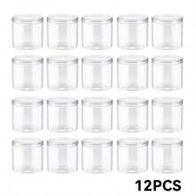 1/4/8/12/16/24PCS 4盎司带盖塑料罐，防漏化妆品罐，带翻盖 - 可再填充，不含硫酸盐，适用于面霜、乳液、药膏、眼影、样品和旅行储存 - 彩色 - 查看 25