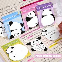 Panda Self-Stick Notes - 4/8 Pack Cute Cartoon Memo Pads For School, Office, And Travel Reminders With Fun Designs And Messages,Paper-Friendly Design(Does Not Damage Paper Design And Has Light Stickiness) - Multicolor - View 3