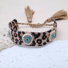 1 buc brățară norocoasă țesută manual cu ochi de demon, potrivită pentru familie, prieteni, cadouri de sărbători și purtare zilnică