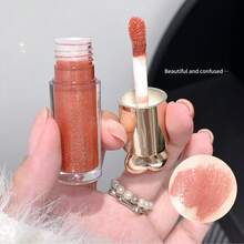 1 件保湿闪亮闪亮唇彩，心形冰淇淋唇彩，光泽唇妆，多功能日常唇部化妆品 - 彩色 - 查看 4
