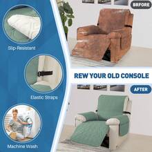 1pc 100% Waterproof Recliner Chair Cover, Recliner SlipCover, Nonslip Recliner Sofa Cover Washable Chair Cover With Pocket Furniture Protector For Living Room Hotel Outdoor Camping Office - Mint Green - View 5