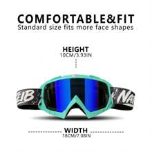 1pc Outdoor Skiing & Cross-Country Goggles, MOTO Riding Outdoor Sports Ski Goggles, Windproof Eyewear - Multicolor - View 1