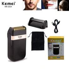 Kemei Rasoir Électrique Pour Homme Usb Rechargeable Pour Barbe, Tondeuse À Cheveux Portable, Tondeuse De Coiffeur Réciprocante, Rasoir De Voyage, Cadeau D'anniversaire Pour Papa Km-2024