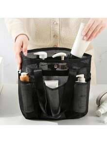 حقيبة تخزين للحمام، حقيبة تخزين لوازم الحمام، حقيبة محمولة للتنظيف والتنظيم في الحمام، سلة تخزين محمولة باليد