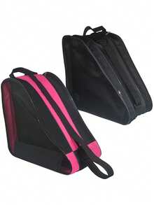 溜冰鞋包，透气冰鞋包，带可调节肩带，牛津布滑冰鞋收纳包，适用于男女成人溜冰鞋配件