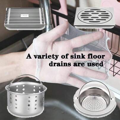 1 Set Kitchen Disposable Filter Net, Leftover Food Strainer, Sink Drain Basket, ABS Plastic Triangle Drain Rack, Hanging Storage Rack, Sink Drain Filter, Bathroom Drain Cover, Kitchen Sink Drain Filter