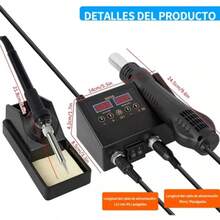 Estación De Cautín Tipo Lápiz Pistola De Calor 2 En 1 600w - Tipo de Enchufe B USA (110-127V) - Ver 7