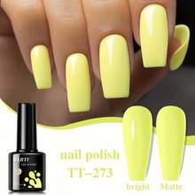 TARTU TARTU Esmalte de Gel para Unhas 8ml - 7 Cores Vibrantes, Remoção por Imersão, Cura com UV/LED, Cores Rosa Vermelha, Roxa, Azul, Verde, Cinza e Amarela, Gel Semipermanente Semitraslúcido para Manicure, Base e Primer, Para Uso Doméstico, Salão e Arte de Unhas, Presente para Mulheres