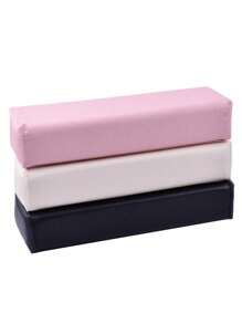 1pc Solid Color Rectangle Manicure Hand Pillow, PU Leather, Washable, Soft & Comfortable To Relieve Hand Fatigue, Manicure Salon Tool