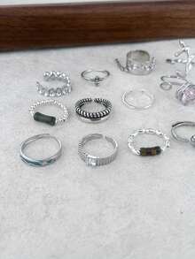 foxanry خاتم عتيق بسيط قطعة واحدة، مجوهرات للنساء، للارتداء اليومي، هدية ترويجية