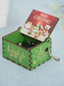 1 pieza Caja de música con cascabeles navideños, adorno de madera con campanas, decoración de Santa Claus viene a la ciudad, adecuado para Navidad, regalos festivos, decoración del hogar - Multicolor - Ver 39