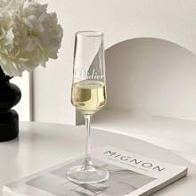 Copa de champán personalizada - Nombre personalizado, fecha y diseño de color - Vinilo decorativo para brindar en boda, aniversario, compromiso, propuesta o regalo romántico - Disponible como unidad individual o set de 2 - Regalo para novia y novio, copas para él y ella - Elegante copa de champán personalizada para San Valentín, cumpleaños, despedida de soltera - Obsequio de boda único o recuerdo para Sr. y Sra., recién casados o fiesta de soltera, lista para el brunch, decoración navideña, renovación otoñal del hogar