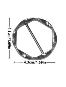 1/2/5 szt. Eleganckie złote okrągłe klipsy do szalików ze stopu | Wielofunkcyjne klamry do koszul i regulatory pasków dla kobiet i dziewcząt – modne akcesoria do szalików, pasków i koszulek z błyszczącym metalicznym wykończeniem, idealne do codziennych stylizacji, strojów imprezowych i warstwowych stylizacji (trwała konstrukcja ze stopu, łatwe w użyciu i uniwersalne na wszystkie pory roku)