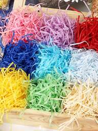 1 Paquete, Relleno de caja de regalo de raffia de 20 quilates, Relleno de hierba creativa, Adecuado para cumpleaños, bodas y regalos de dama de honor, Papel crepé cortado, Recortes de artesanía de papel de relleno de raffia, Regalos de Pascua, Decoraciones para fiestas de cumpleaños