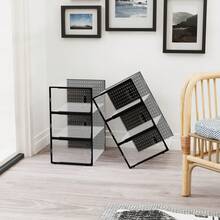 12Pcs Shoe Storage Box, Clear Plastic Stackable Shoe Organizer For Closet, Space Saving Foldable Shoe Rack Sneaker Container Foldable Shoe Storage Cabinet With Lid, Plastic Storage Container, Christmas - Đen-12 Cái - Xem 4