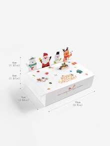 10pcs/20pcs Christmas Cute Critter Cubic Party Gift Box Christmas Candy Folding Gift Carton For Christmas Party, Christmas, Santa Sleigh Gifts, Party Supplies Christmas Surprise Gift Box Back To School, Back To School Supplies - Multicolor - View 7