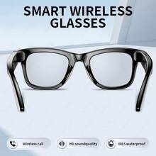 LIGE's New AI Photography And Video Camera Fashion Smart Glasses, Photo Recognition And Answer, Photo Shooting, Video Recording, AI Dialogue And Intelligent Interaction, Bluetooth Calls, Local Music, Music Playback, IP65 Dustproof And Waterproof, Lightweight, Compact And Multi-Functional Business Smart Glasses For Men And Women - Black - View 12