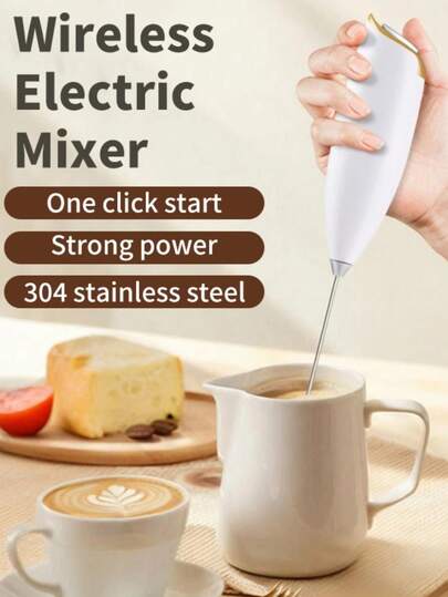 New Milk Frother, High-Power Handheld Milk Frother, Mini Milk Frother, Coffee Stirrer, Stainless Steel Coffee & Beverage Mixer For Latte, Cappuccino, Matcha, Hot Chocolate, Portable Milk Foamer, Cordless Electric Mini Coffee Maker