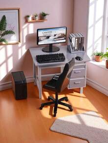 1 conjunto de mesa e cadeira em miniatura para casa de bonecas 1:12, experiência imersiva de escritório! Acessórios Micro Scene, transformam instantaneamente a mesa em um ambiente de trabalho requintado, mesa de escritório em miniatura para casa de bonecas, mesa de computador, modelo de cenário, brinquedo de faz de conta para crianças, teclado e mouse