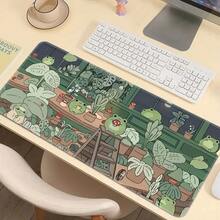 大型青蛙家族鼠标垫，游戏桌垫，大号键盘垫，可水洗，橡胶防滑底，缝边，礼品鼠标垫，桌面保护垫，学习桌垫，多种尺寸可选，电脑键盘垫，笔记本电脑垫，学习用品，返校游戏鼠标垫，办公桌配件，办公用品，办公桌配件，鼠标垫 - 小青蛙一家 - 查看 10
