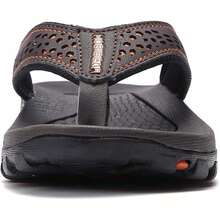 KIIU Mens Thong Sandals Indoor And Outdoor Beach Flip Flop - Brown 81 - View 9
