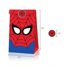 Marvel 4 pièces, Sac cadeau Superhéros Spider Man Iron Man, Sac à bonbons thème bandes dessinées, Sac de décoration pour fête d'anniversaire et vacances, Fournitures de fête, Convient pour cadeaux d'anniversaire, Halloween, Noël, cadeaux de remise des diplômes et cadeaux de fête des vacances (styles aléatoires)