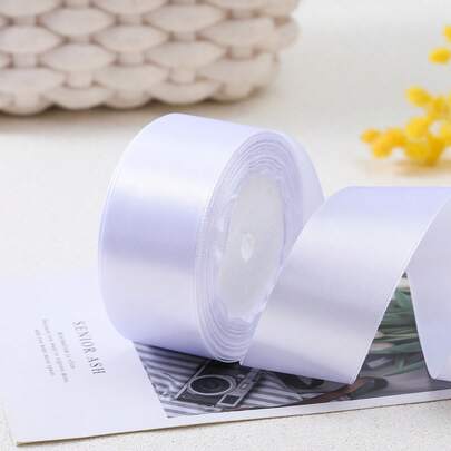 5pcs 4cm Wide Ribbon Satin Bow Hair Accessories For DIY Cake Baking, Handmade Rose Flower Materials, Birthday Party, Colorful Ribbon, Wedding Decoration, Gift Packaging, Wedding Party, Halloween Decoration, Autumn Decoration, Orange Halloween Decor, New Year Bridesmaid Party Favors