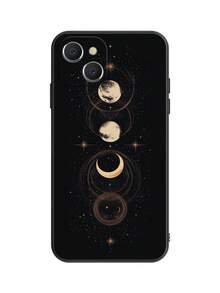 1个星月图案黑色手机壳，兼容三星、 16、13、15、15 Pro、14 Pro、14 Plus、7/8 Plus、11、12 Pro Max、13、14 Pro Max、S25、S24、S23、S21、S22/S26/S26 Plus/S26 Ultra、Pixel 9A、8等机型。可作为礼物送给朋友。 - 黑色 - 查看 2