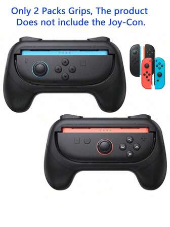 Controller Grips Compatible With Switch ,Switch Oled, Wear-Resistant & Anti-Slip Controller Grips Handle Kit, Switch Holder Accessories,Black
