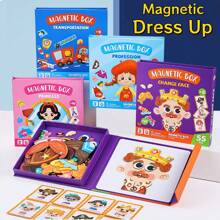 1 Set Of Magnetic Cartoon Dress-Up Children's Toys, Including 39 DIY Decorative Puzzle Particles, Parent-Child Interactive Puzzle Game, Birthday Gift