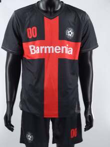 Camiseta de fútbol personalizada del Bayer Leverkusen con gráficos personales, logotipo, nombre y número, unisex, transpirable y de secado rápido, adecuada para entrenamiento de bádminton, voleibol y fútbol - Multicolor - Ver 3