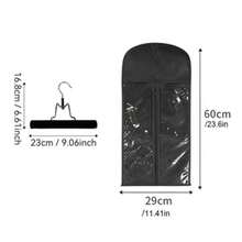 1ocs To 2pcs Wig Storage Bag, Hair Stand With Dust Cover, Zipper Wig Hairpin, Wig Storage Bag, Non-Woven Wig Hanging Clip (Wig Not Included), Halloween - Black - View 7