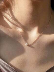 1pc Simple & Elegant Pendant Necklace Suitable Women's Daily Wear - 1pc - View 5