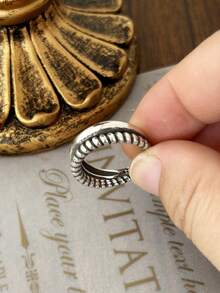 foxanry خاتم عتيق بسيط قطعة واحدة، مجوهرات للنساء، للارتداء اليومي، هدية ترويجية