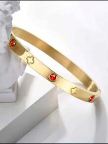 1 件时尚奢华不锈钢锆石女士手链，适合派对、聚会和日常佩戴