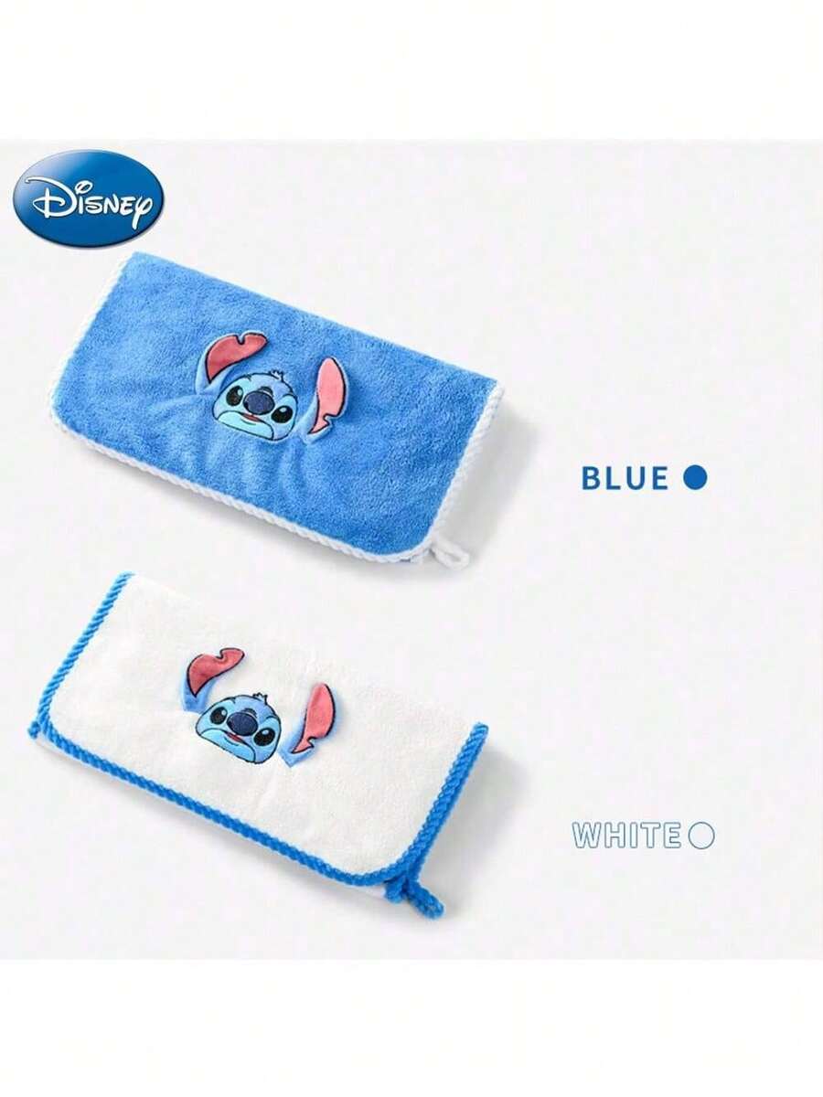 Disney 1PC Disney Officially Licensed Stitch Slippers Bath Towel Bathroom Coral Velvet Soft Skin Friendly Lint Free Towels Soft Absorbent For Spa Bath Gym Kitchen White And Blue Veersions