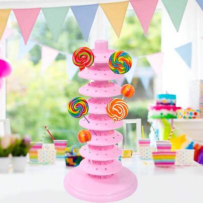1 Giá đỡ kẹo mút nhiều tầng màu hồng có thể điều chỉnh, giá trưng bày kẹo bằng nhựa màu đỏ hình cây, nhiều tầng cắm kẹo và không cần điện, thích hợp cho nhà bếp, tiệc sinh nhật, đám cưới, ngày Valentine, trang trí bàn tiệc, giá trưng bày kẹo mút, trang trí phòng ăn, đồ dùng quầy kẹo, tiệc sinh nhật & đám cưới, ngày Valentine, trang trí ngày Valentine, kẹo và đồ ăn nhẹ, quầy tráng miệng tiệc tùng, vật dụng trang trí lễ hội năm mới 2026, cấu trúc chắc chắn.