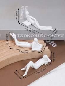 1 pieza Escultura de persona leyendo de lujo y moderna - Estatua decorativa académica de resina para el hogar, la oficina y la biblioteca, decoración interior multifuncional, acento para estantería y gabinete de TV, un gran regalo (Empaque de espuma y cartón, resistente a daños) - Multicolor - Ver 12