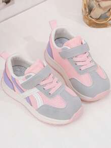 儿童休闲运动鞋，新款透气女童跑步鞋，男童防滑软底运动鞋，春夏秋季 - 粉色 - 查看 3