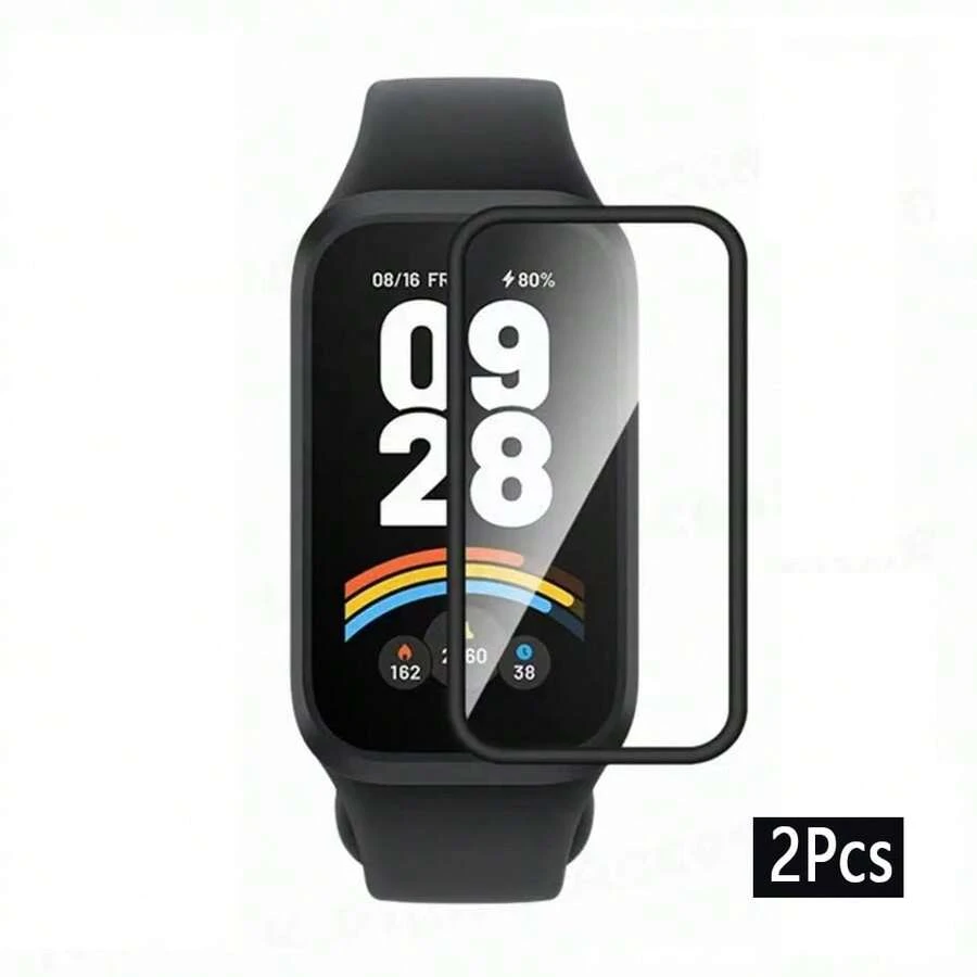 OUKNOEO 2 miếng dán màn hình đồng hồ thông minh trong suốt, bóng, mềm, phủ toàn bộ, tương thích với Watch Mi Band 10 9 8 7 Pro 6 5 Series, chống vân tay, lắp đặt không có bong bóng, chống trầy xước, bảo vệ màn hình thiết yếu, dùng cho kính chắn gió hàng ngày, văn phòng, gia đình, miếng dán bảo vệ màn hình đồng hồ, phụ kiện đồng hồ, chống nước, chống sốc, chống rơi, chống rơi - 2 chiếc - Xem 1