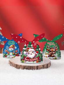 50 Túi quà tai thỏ Giáng sinh vui vẻ với họa tiết ông già Noel, người tuyết, nai sừng tấm và cây thông Noel, Túi nhựa đóng gói theo chủ đề Giáng sinh hoạt hình để trang trí Giáng sinh, trang trí tiệc gia đình, vật dụng đóng gói tiệc Giáng sinh, quà tặng năm mới 2026, quà tặng Giáng sinh, đồ trang trí Giáng sinh, đồ trang trí Giáng sinh - Bản phối Giáng sinh - Xem 1