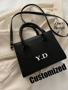 Bolso de mano de cuero PU de unicolor personalizado y personalizado, bolso cuadrado pequeño minimalista y casual, bolso de moda vintage casual para mujer, bolso de hombro mini para ir y venir, bolso cruzado de moda para salir, ideal para adolescentes, mujeres, estudiantes universitarios, principiantes y trabajadores de cuello blanco. Perfecto para la oficina, el trabajo, los negocios, el transporte. El mejor bolso de trabajo para mujeres. Bolso con inspiración retro para mujeres, glamour de Año Nuevo - Multicolor - Ver 6