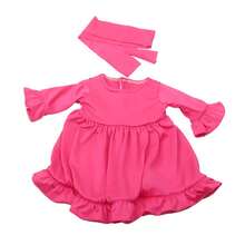 1 Set 18-Inch Doll Dress, Solid Color Doll Dress, 7 Colors Available, Fashion Doll Clothes, Suitable As Birthday Gift Or Holiday Gift For Little Girls - Multicolor - View 11
