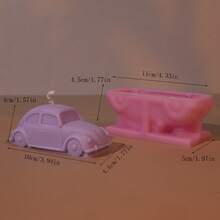 1-3pcs Multi-Style Silicone Candle Molds, Rose, Pickup Truck, Car, Sports Car Shaped Plaster, Resin, Cement Crafting Tools, Scented Candle Making Kit, Home Decor, Party & Holiday Gifts - Pink - View 12