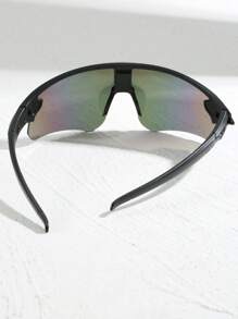 1pc Half-Frame Integrated Lens Cycling Glasses, New Wrap-Around Style Fashion Sports Eyeglasses, Suitable For Cycling, Running, Hiking And Various Outdoor Activities Autumn Accessories Goggles