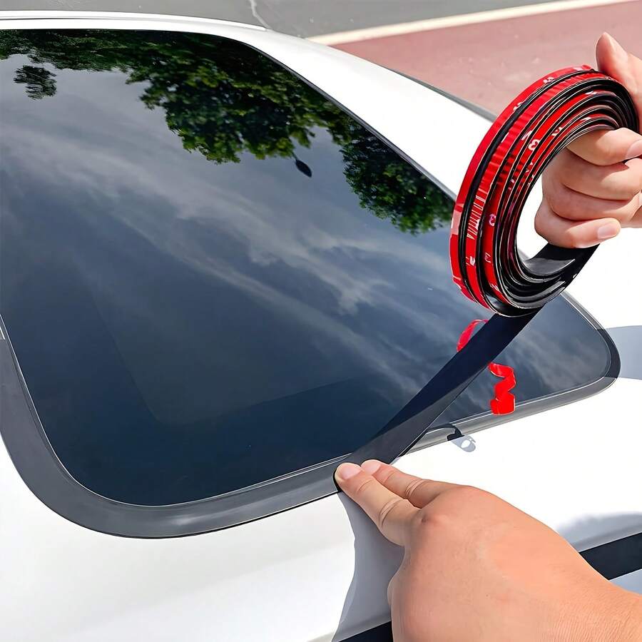 1 Roll Of 10 Feet Car Windshield Sealing Rubber Strip, T-Shaped Sunroof Sealing Cover, Leak-Proof And Soundproofing.