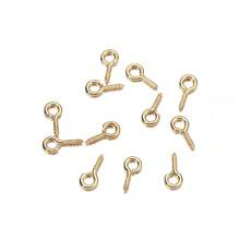 200pcs/Lot Small Tiny Mini Eye Pins Eyepins Hooks Eyelets Screw Threaded Clasps Hook For DIY Jewelry Making Findings Accessories