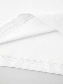 Plus Size Men's Summer Racing Letter Print Round Neck Short Sleeve Casual T-Shirt - White - View 5